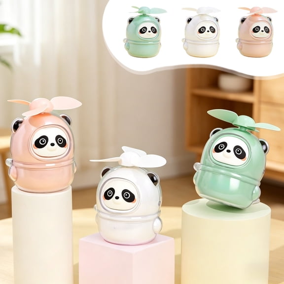 Cute Panda Handheld Mini Fan, USB Charging Portable Simple Pocket Fan, Windproof Low Noise Personal Air Circulator for Kids