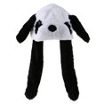 thumbnail image 1 of Cute Panda Hat With Moving Ear Funny Soft Plush Moveable Animal With Paw, 1 of 10