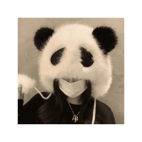 8 Side Modern Plush, Velvet, Polyester Beanie Style Women Children Kids Hat, Black and White, 1 Count