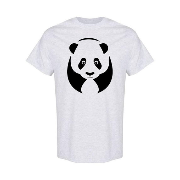 Cute Panda Head Graphic T-Shirt Men -Image by Shutterstock, Male XX-Large