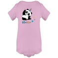 thumbnail image 1 of Cute Panda Hello Bodysuit Infant -Image by Shutterstock,  Newborn, 1 of 2