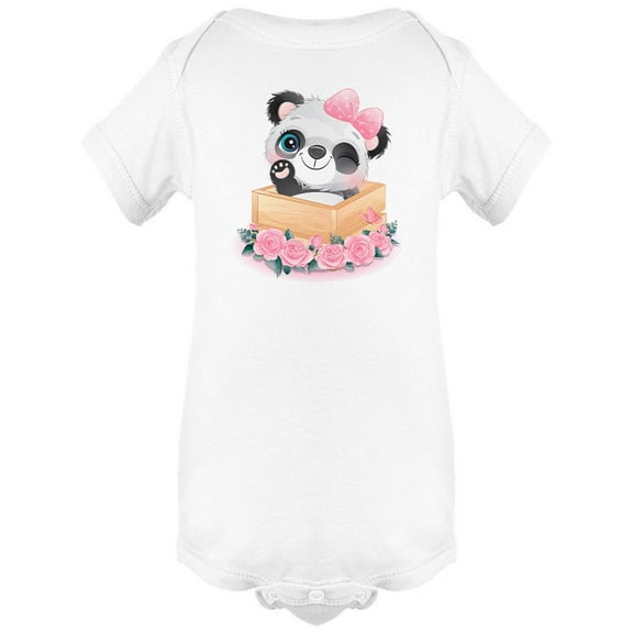 Cute Panda In A Box Bodysuit Infant -Image by Shutterstock,  6 Months