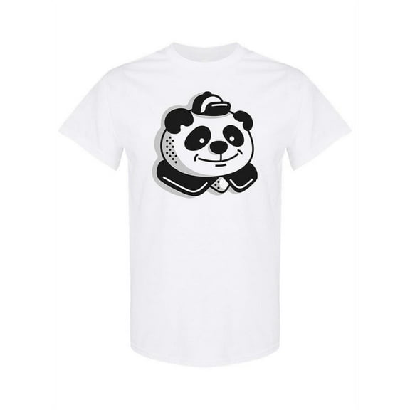 Cute Panda In A Cap T-Shirt Men -Image by Shutterstock, Male XX-Large