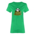 thumbnail image 1 of Cute Panda Inside A Cup Shaped T-Shirt Women -Image by Shutterstock, Female x-Large, 1 of 2
