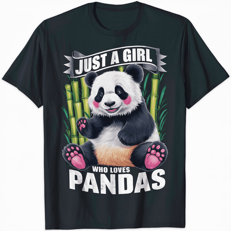 Cute Panda T Shirts For Girls Just A Girl Who Loves Pandas Cute Panda T Shirts For Girls Just A Girl Who Loves Pandas