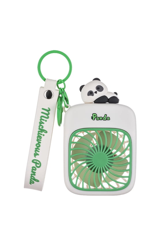 Cute Panda Keychain Handheld Fan, USB Rechargeable Portable Mini Fan, Adjustable Speed Pocket Fan for Travel, Outdoor, and Office Use