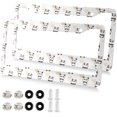 thumbnail image 1 of Cute Panda License Plate Frame, Decorative Aluminum Car Tag Frames, 2 Pack Universal Car License Plate Covers with 2 Holes and Screws, 1 of 7