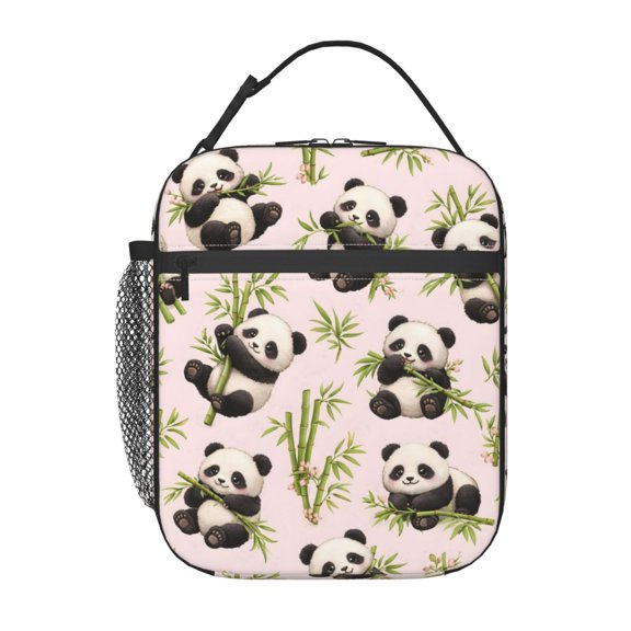 Cute Panda Lunch Bag Portable Thermal Lunch Box for Men and Women