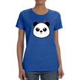thumbnail image 1 of Cute Panda Medium Front Graphic Hearts Around Women Royal Blue T-Shirt, Female Medium, 1 of 4