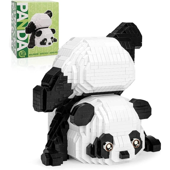 Cute Panda Mini Building Blocks Sets , Not Compatible with Lego Animals, 1325 PCS Micro Mini Building Toy Bricks for Adults, Party Favors for Kids Boys Girls 12-14-Size A