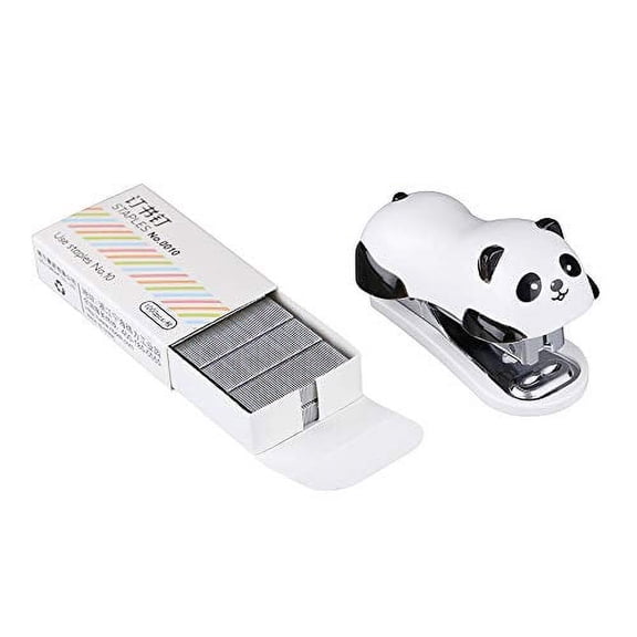Nakimo Cute Panda Mini Desktop Stapler, Home Stapler with 1000 Staples
