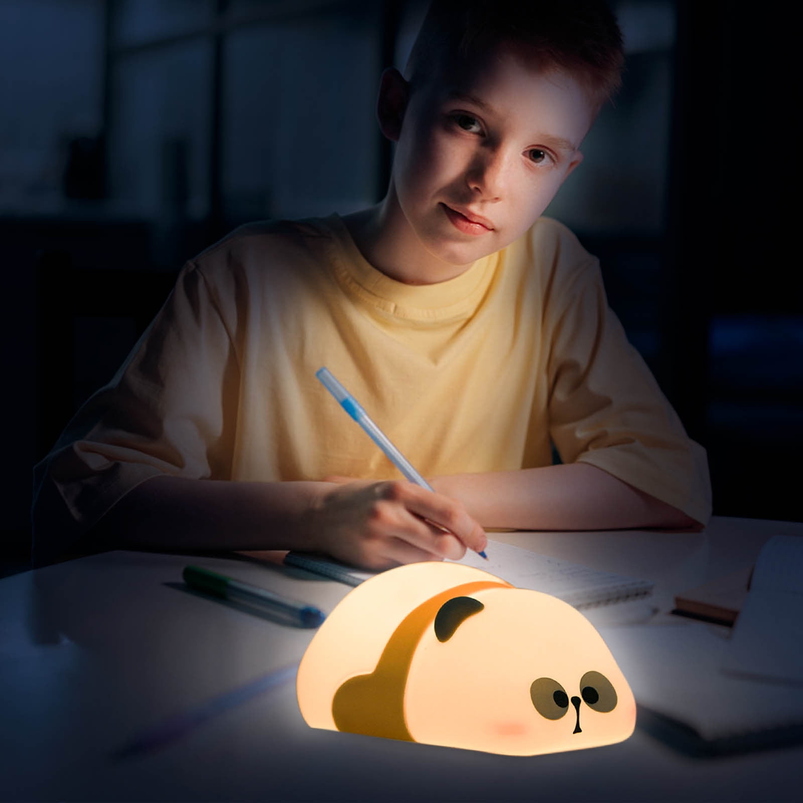 Cute Panda Night Light, LED Squishy Novelty Animal Night Lamp, Dimmable