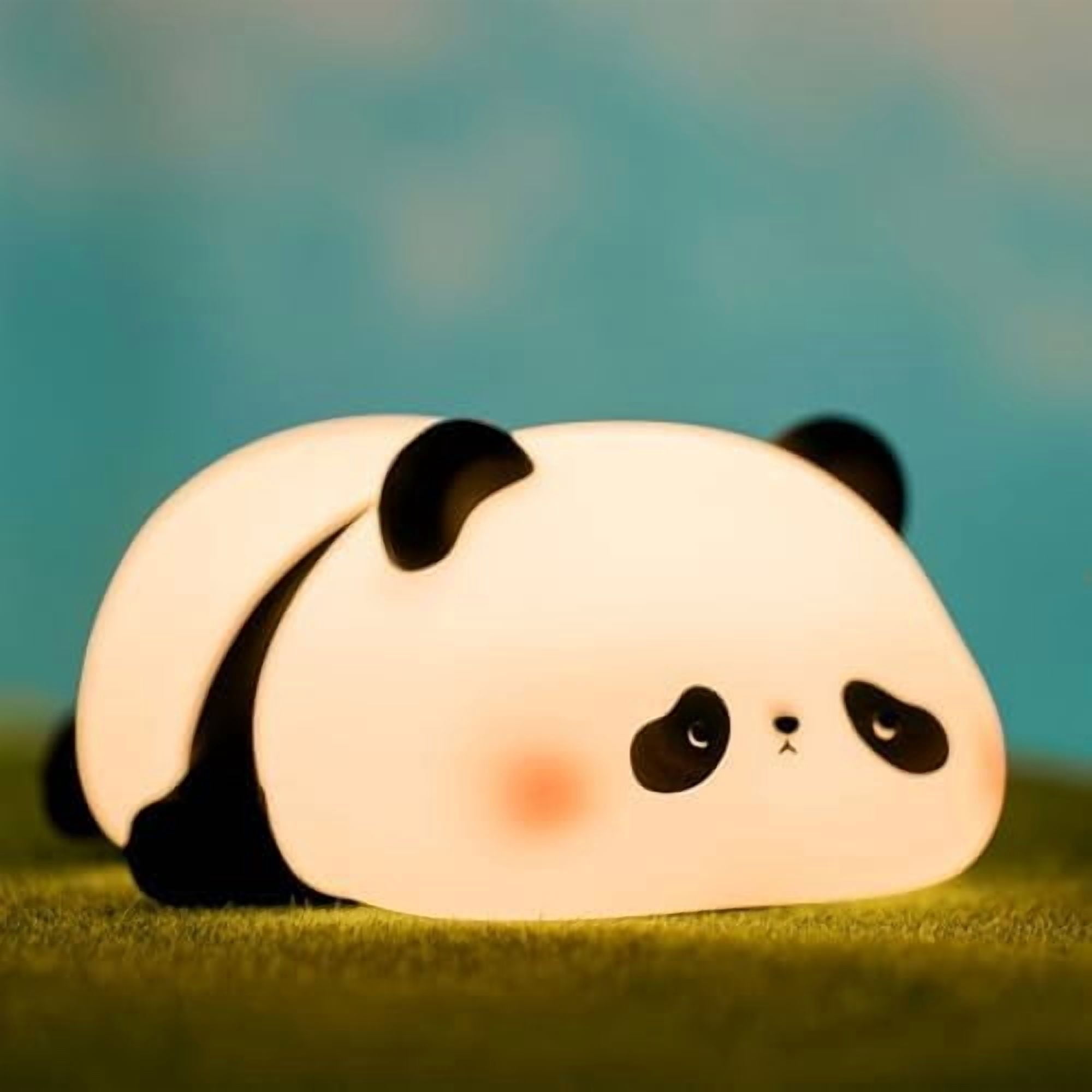 Cute Panda Night Light, Squishy Panda Novelty Animal Lamp, 3 Level Dimmable Nursery Nightlight with Timer, Food Grade Silicone Touch Night Light Fun Gifts for Kids Boys Girls Baby