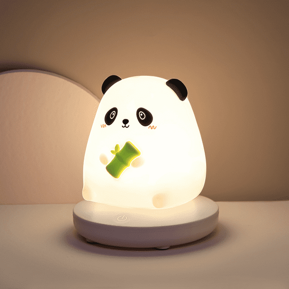 Cute Panda Night Light, Touch-Controlled Portable Led Animal Children'S Lamp Usb Charging Bedside Lamp, (Panda)