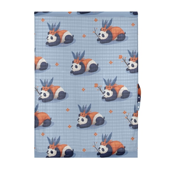 Cute Panda Pattern Door Curtain Sheer Privacy Light Filtering Window Panel 1 Panel 25x40 Inch