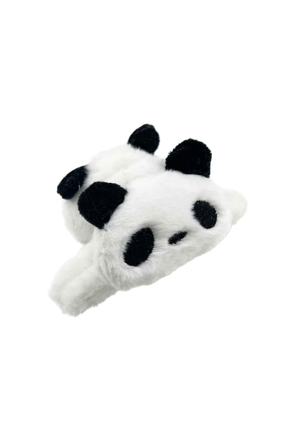 Cute Panda Plush Hair Claw Clip