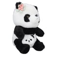 thumbnail image 1 of Cute Panda Plush Pillow Soft Comfortable Washable Simulation Panda Plush Stuffed Doll Toy with Flower Decoration 9.8in, 1 of 15
