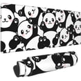 thumbnail image 1 of Cute Panda Print Mouse Pad Extended Large Gaming Mouse Pad XL Oversized Desk Pad Stitched Edges Non-Slip Mat 31.5 X 11.8 Inch, 1 of 14