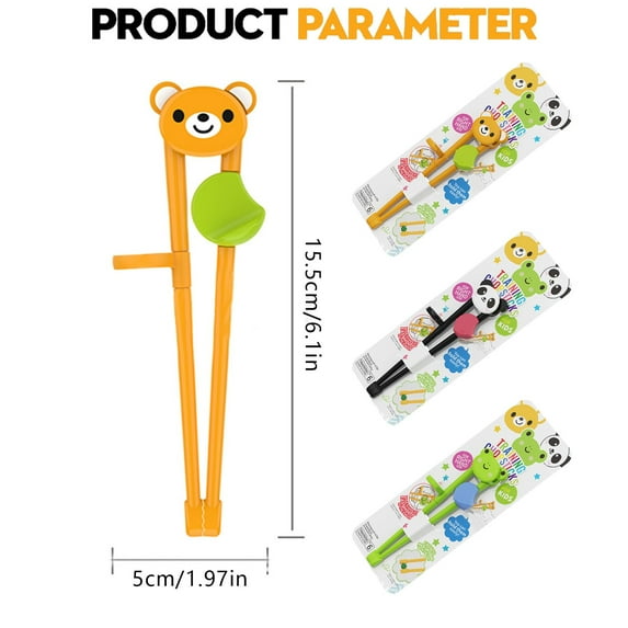 Cute Panda Reusable Chopsticks Training Helper, Learning Eating Tool for Children, Beginners, Kitchen Tableware & Daily Dining Use