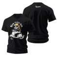 thumbnail image 1 of Cute Panda Ride a Motorcycle Patten Pure Cotton T-shirt for Motorcycle Fans, 1 of 2