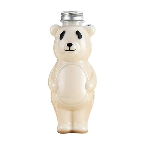 Cute Panda-Shaped Beverage Bottle with Leak-Proof Seal, Durable PET Plastic, Easy-Open Aluminum Lid, Ergonomic Grip, Perfect for Takeout, Outdoor Activities, and Commercial Use