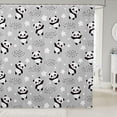 thumbnail image 1 of Cute Panda Shower Curtain Kawaii Animals Bathroom Shower Curtain Set for Kids Adult Black White Gray Bath Curtain Cartoon Panda Waterproof Curtains Room Decor 72 x 72 Inch, 1 of 6