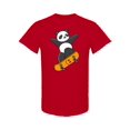 thumbnail image 1 of Cute Panda Skateboard T-Shirt Men -Image by Shutterstock, Male x-Large, 1 of 2
