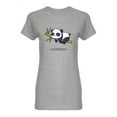 thumbnail image 1 of Cute Panda Sleeping On Bamboo Shaped T-Shirt Women -Image by Shutterstock, Female Small, 1 of 2