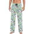 thumbnail image 1 of Cute Panda Strawberry Flower Sun Mens Pajama Pants Sleepwear Lounge Men's Pajama Bottoms Gift for Family, 1 of 6
