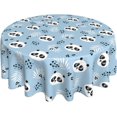 thumbnail image 1 of Cute Panda Tablecloth Round 60 Inch Table Cloth Cover Mat Holiday Party Decoration for Dining Room Home Kitchen Picnic, 1 of 6
