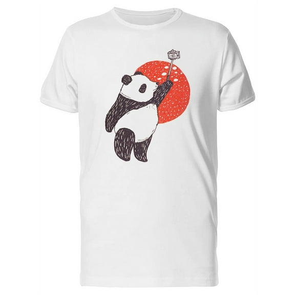 Cute Panda Taking Selfie T-Shirt Men -Image by Shutterstock, Male Small