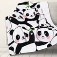 thumbnail image 1 of Cute Panda Throw Blanket, Microfiber Fleece Blanket for Girls Men Adults, Soft Flannel Fleece Bed Couch Sofa Blanket ,Pandas Decor Gifts for Girls , 60\u201dx80\u201d Cozy Blanket All Seasons, 1 of 6