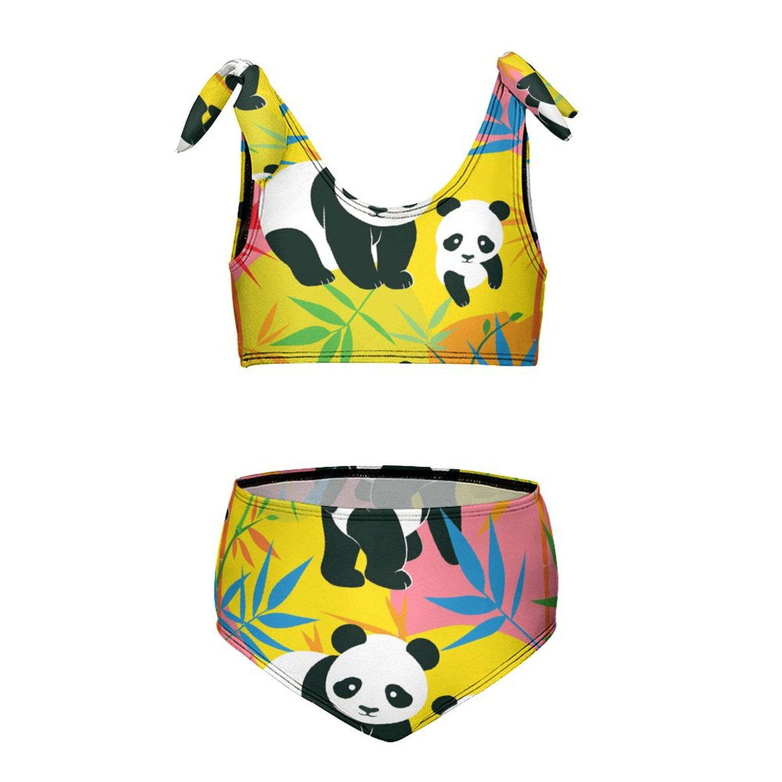 Panda Swimsuit Medium And Large Little Girl Summer One-piece Swimsuit Triangle Swimsuit