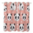 thumbnail image 1 of Cute Panda Window Curtain Panels Grommet Blackout Curtains Blackout Curtains for Living Room, 1 of 7