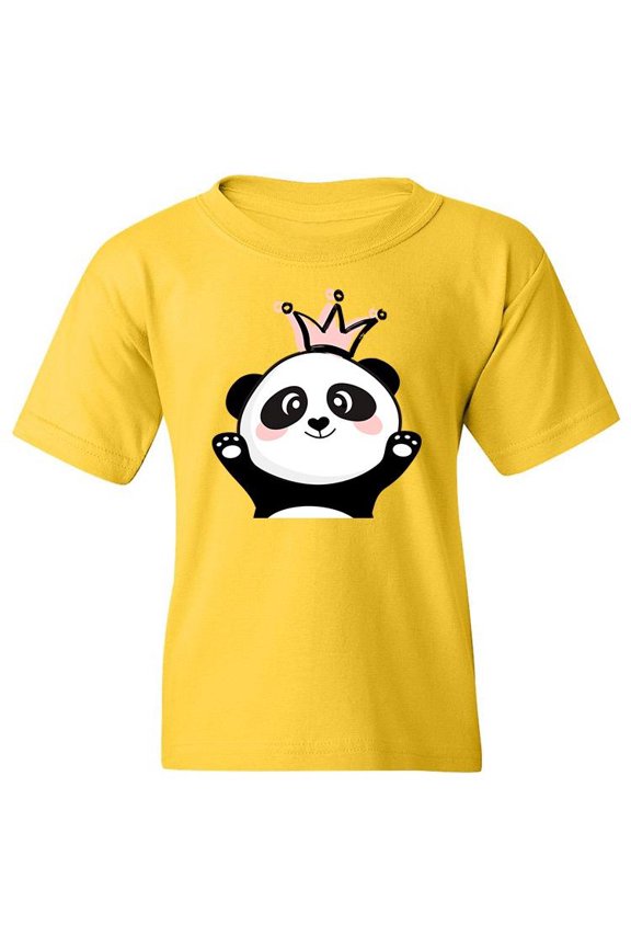 Cute Panda With A Crown T-Shirt Juniors -Image by Shutterstock, Medium