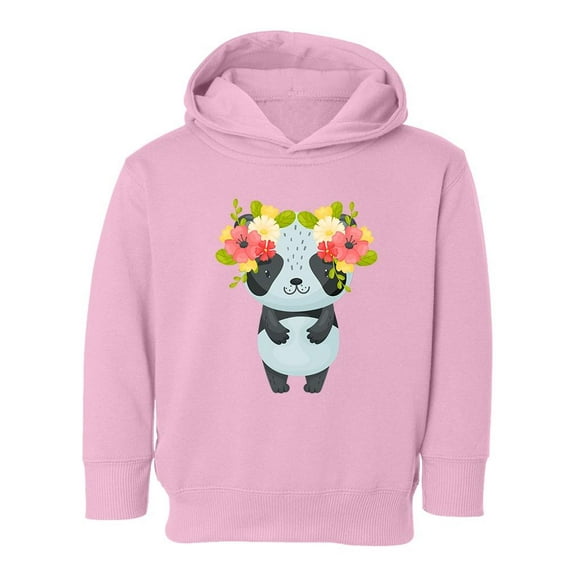 Cute Panda With Floral Wreath Hoodie Toddler -Image by Shutterstock,  5 Toddler