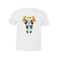 thumbnail image 1 of Cute Panda With Floral Wreath T-Shirt Toddler -Image by Shutterstock,  2 Toddler, 1 of 4