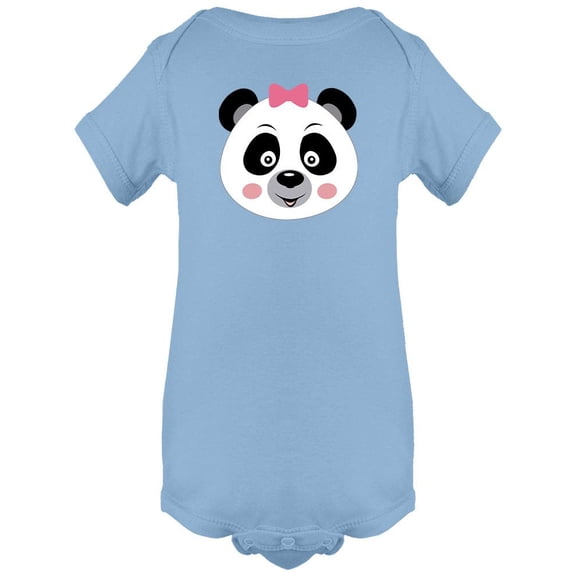 Cute Panda With Pink Barrette Bodysuit Infant -Image by Shutterstock,  Newborn