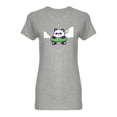 thumbnail image 1 of Cute Panda With Swim Ring Shaped Tee Women's -Image by Shutterstock, 1 of 2