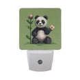 thumbnail image 1 of Cute Panda and Flower Pixel Style LED Night Light with Smart Sensor Plug Into Wall Dusk to Dawn 2 packs, 1 of 7