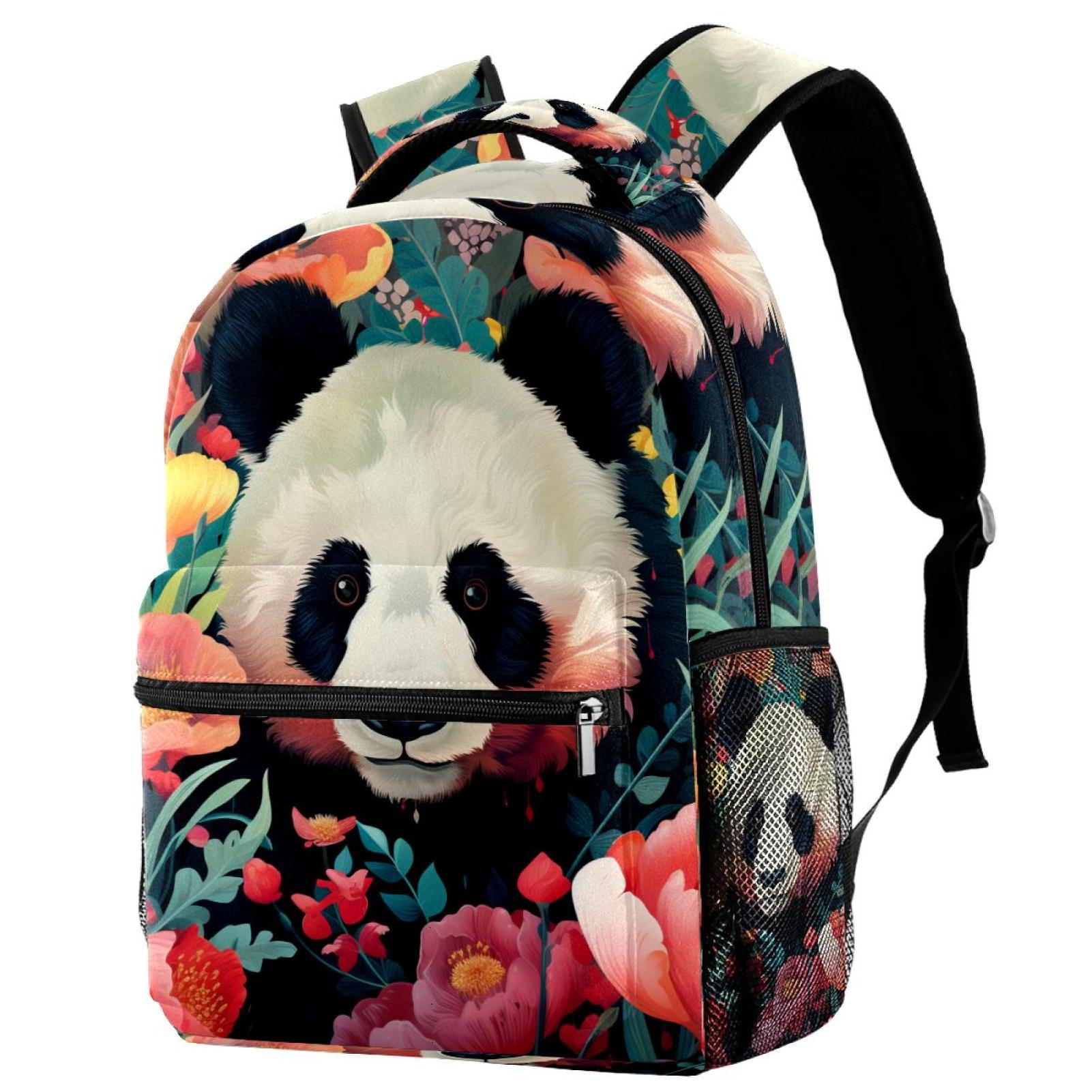 Cute PandaTravel Laptop Backpack with Adjustable Shoulder Strap Large