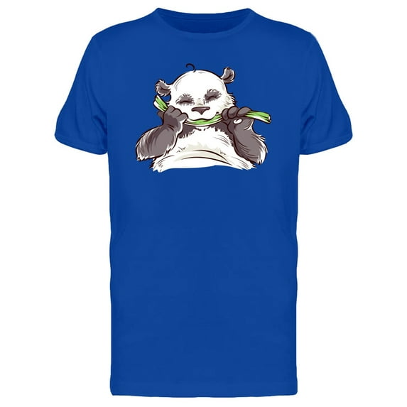 Cute Panta Eating Bamboo Sketch Tee Men's -Image by Shutterstock