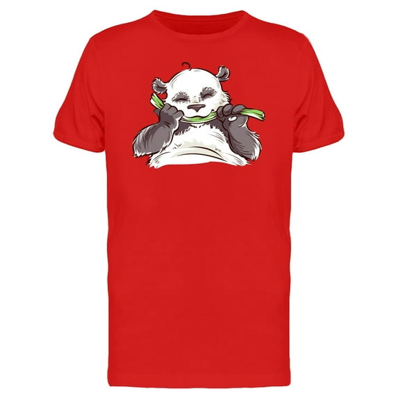 Cute Panta Eating Bamboo Sketch Tee Men's -Image by Shutterstock