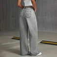 thumbnail image 1 of Cute Pants for Girls 10-12 with Bows Tween Girls Baggy Jeans 2025 Trendy Y2k High Waistband Wide Leg Jeans with Butterfly Embroidered Cute Pants 6-14Y, 1 of 8