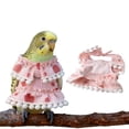 thumbnail image 1 of Cute Parrot CLothes Dress, Funny Bird Flight Suit Apparel for Cockatiels & Small Birds, Washable Cosplay CLothes for Holiday Parties & Valentines Day Gifts for Pet Lovers Pink Size:S, 1 of 4