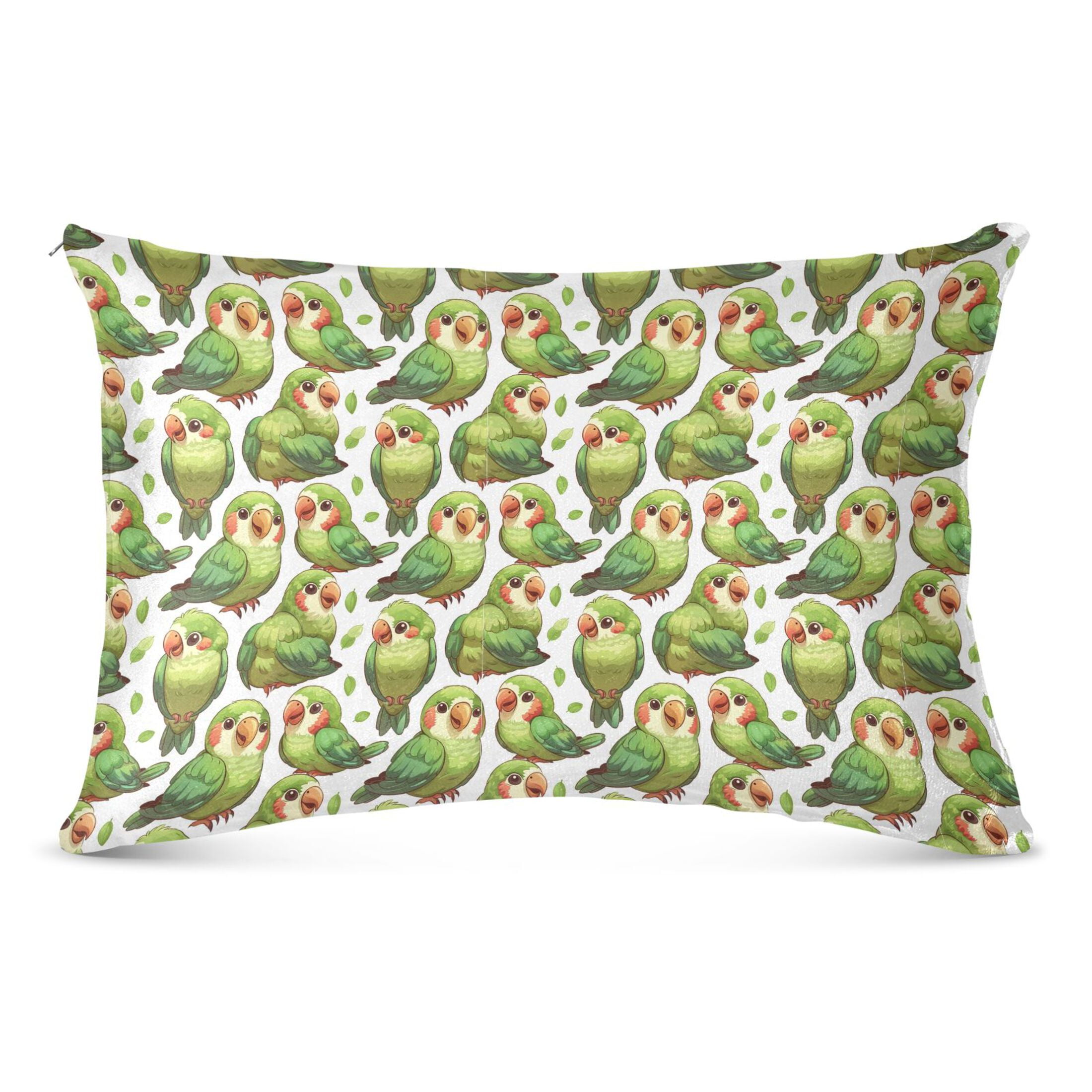 Cute Parrots Bird Plush Pillow Cases Queen Size Ultra Soft Warm ...