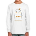thumbnail image 1 of Cute Party Ghost W Garland Long Sleeve Toddler - Toddler Long Sleeve Tee, White, 1 of 4