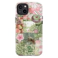 thumbnail image 1 of Cute Pastel Collage Phone Case, Floral and Fruit Pattern Artistic iPhone Cover, Motivational Protective Case for iPhone 16 15 14 13 12 11 Pro Plus Mini, 1 of 6