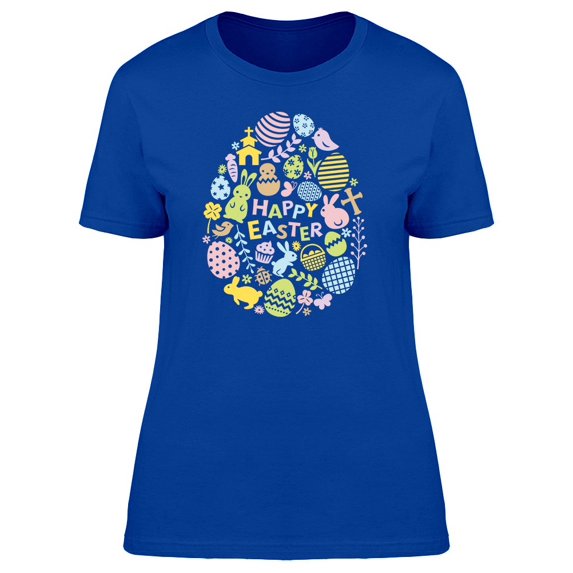 Cute Pastel Egg Happy Easter T-Shirt, 2XL