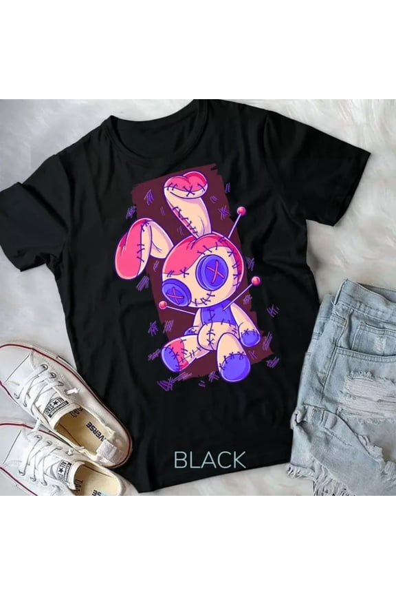 Cute Pastel Goth Voodoo Doll Unisex Form T-Shirt